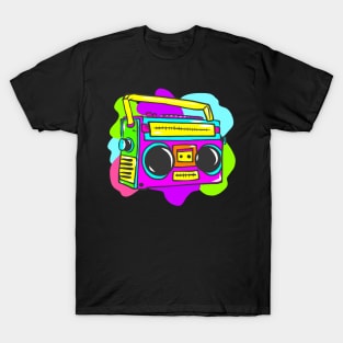 Neon Hippy 80s 90s Costume Retro Vintage T-Shirt